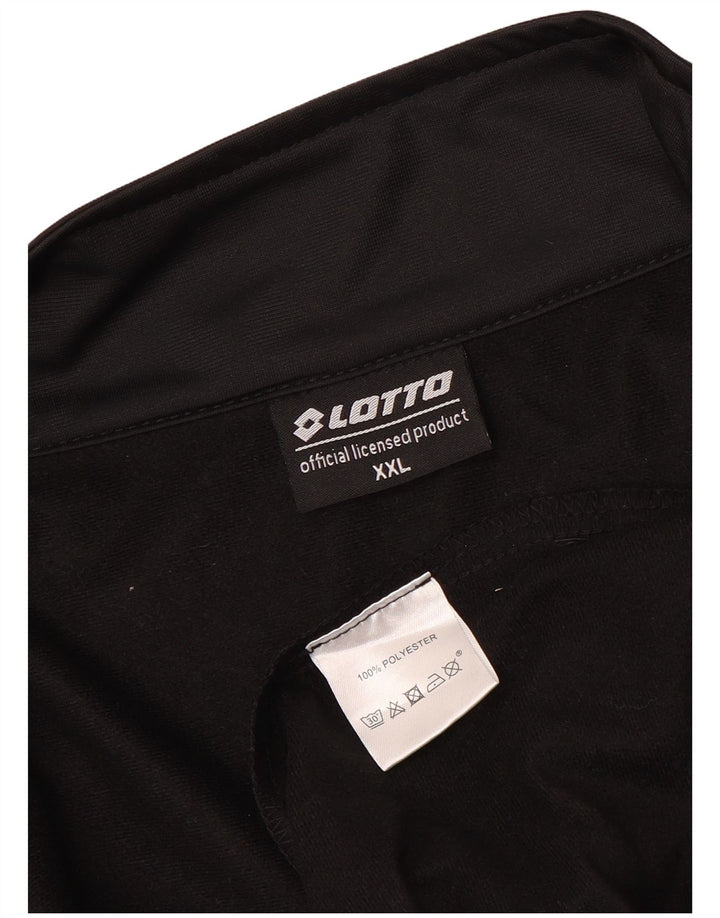 Giacca da ginnastica da uomo Lotto 2XL nera in poliestere