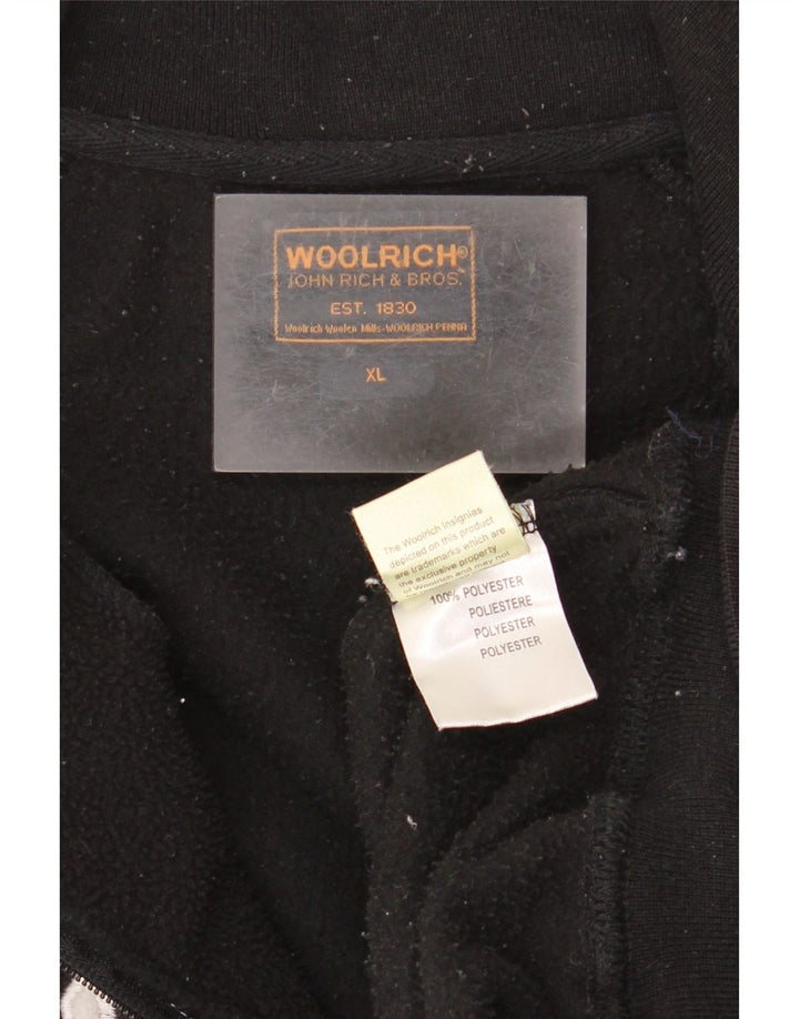 Giacca in pile grafica da donna Woolrich UK 18 XL poliestere nero