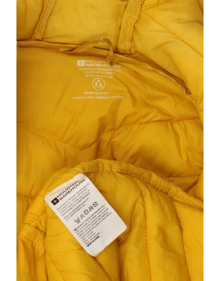 Giacca imbottita con cappuccio da donna Mountain Warehouse UK 14 Large in nylon giallo
