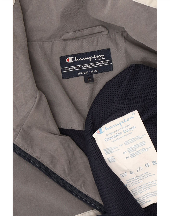 Giacca da tuta da uomo Champion Large in poliestere color block blu navy