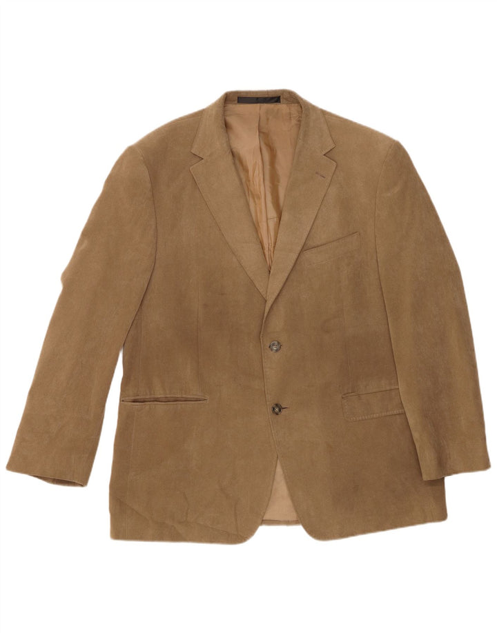 Giacca blazer a 2 bottoni da uomo Marks & Spencer UK 42 Large Beige Poliestere