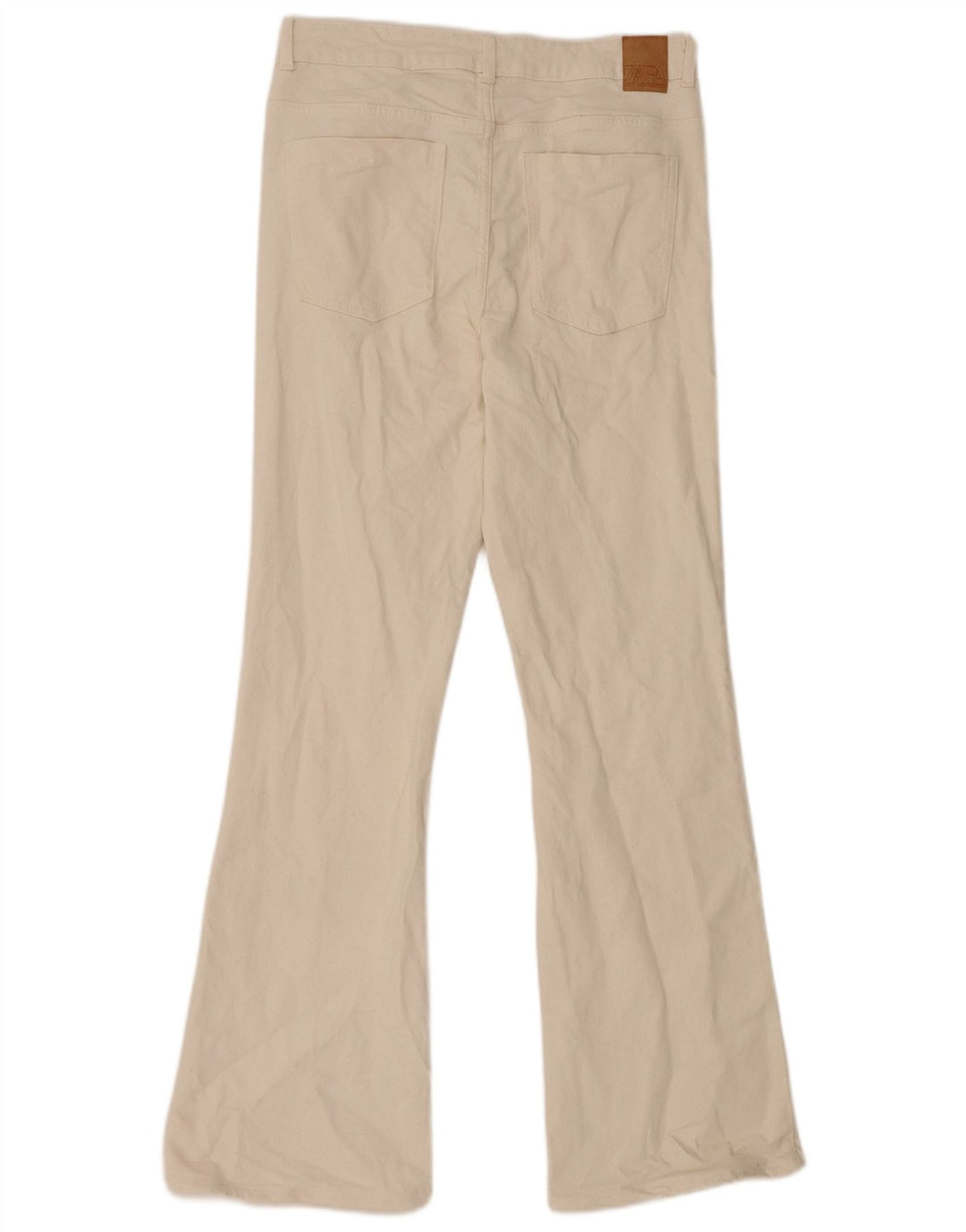 Jeans svasati da donna Zara EU 42 Large W32 L31 Cotone beige
