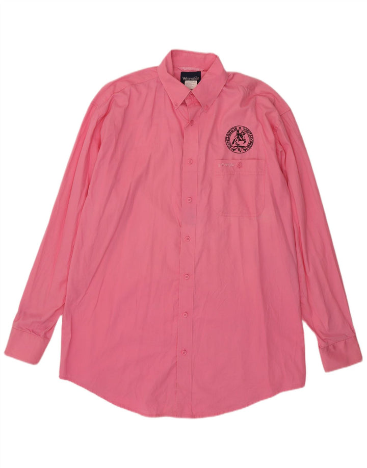 Camicia alta da uomo Wrangler grande in cotone rosa