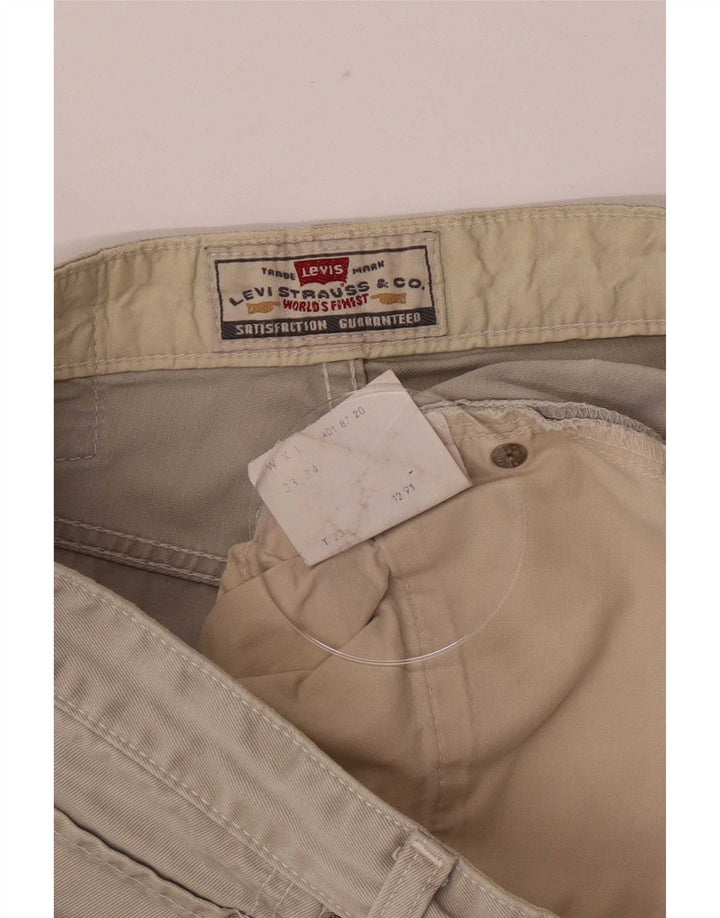 Levi's Pantaloncini di jeans regolari da uomo grandi W33 Cotone beige
