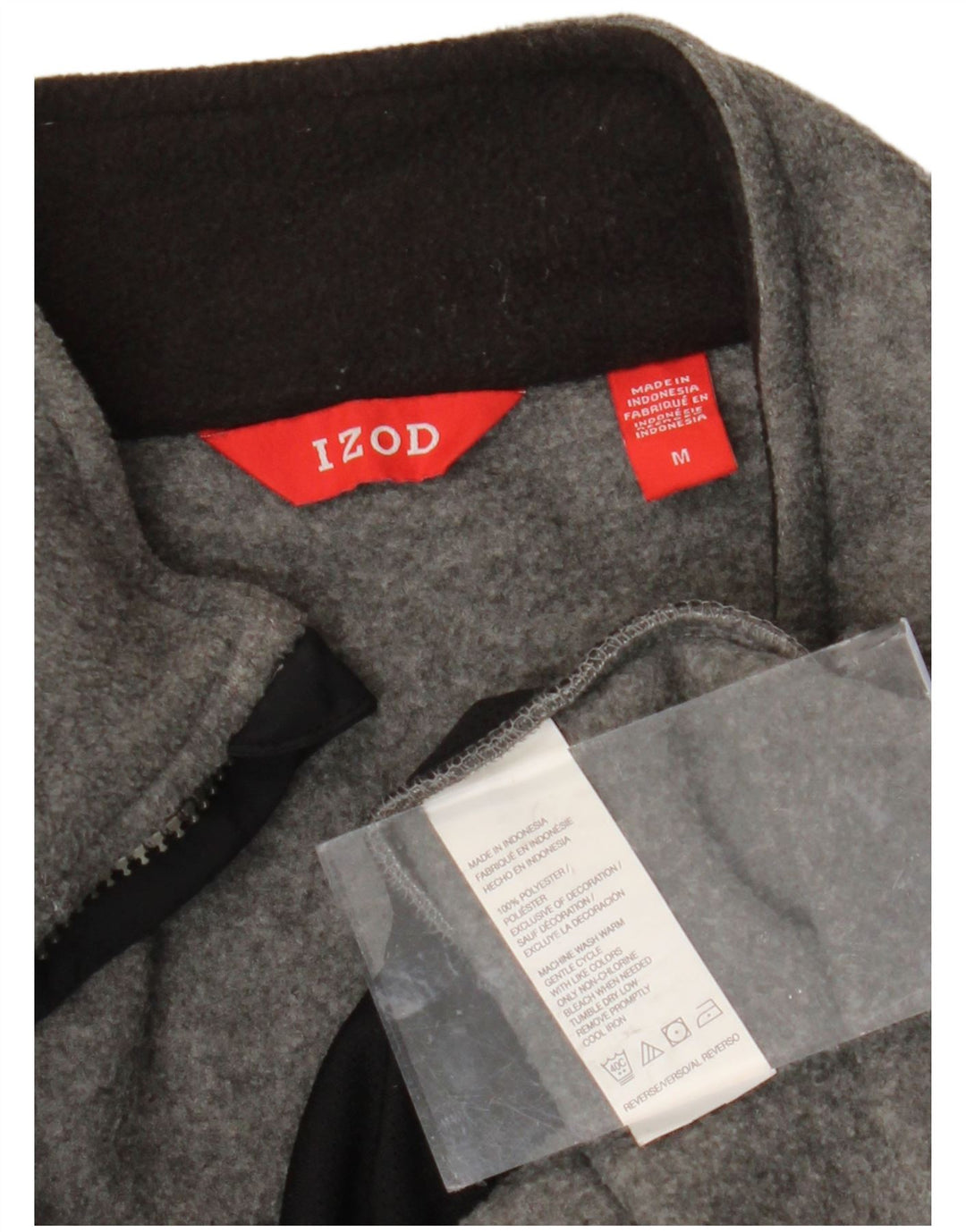 Gilet in pile da uomo IZOD UK 38 poliestere grigio medio