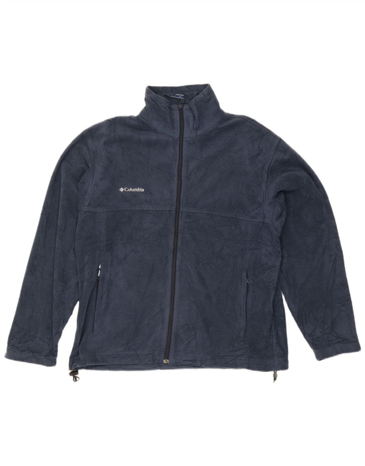 Giacca in pile da uomo Columbia UK 40 Large blu navy in poliestere