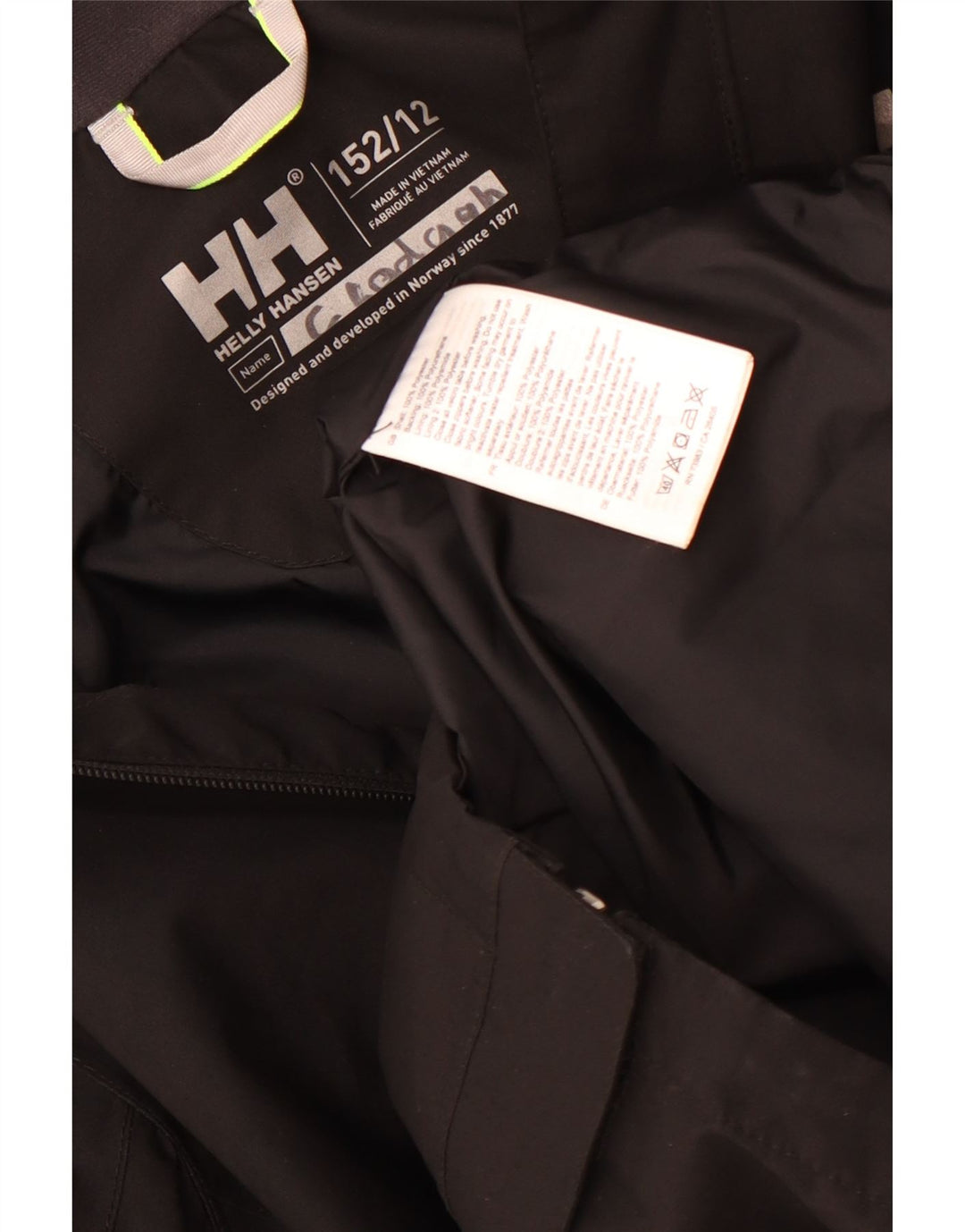 Giacca antipioggia con cappuccio da ragazzo Helly Hansen 11-12 anni in poliestere nero