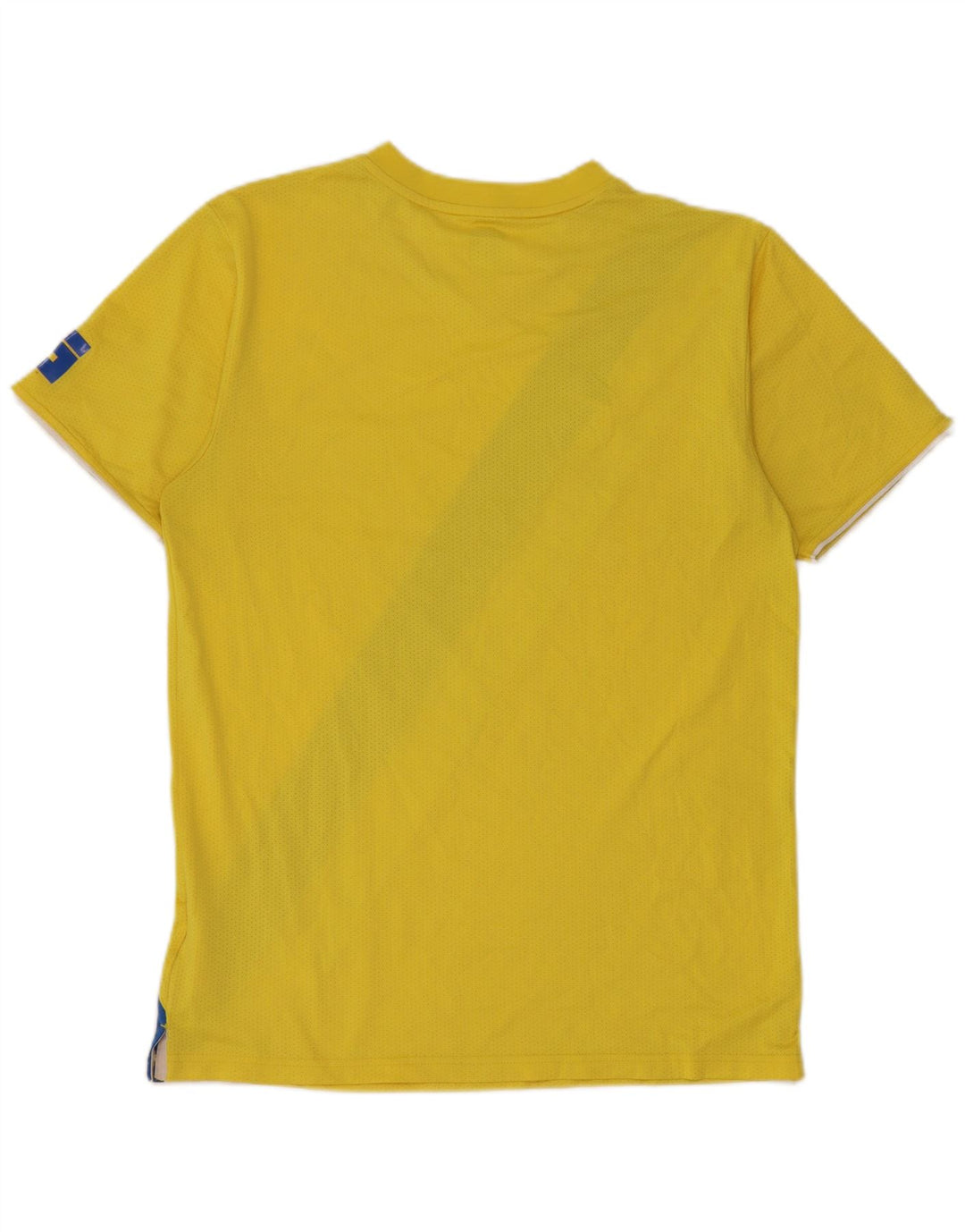 T-shirt grafica da uomo Nike Top UK 39/41 poliestere a blocchi di colore giallo medio