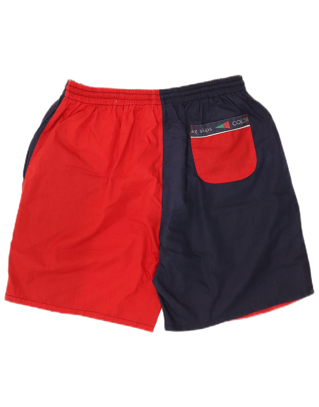 Pantaloncini sportivi grafici vintage da uomo XL in poliestere color block multicolore