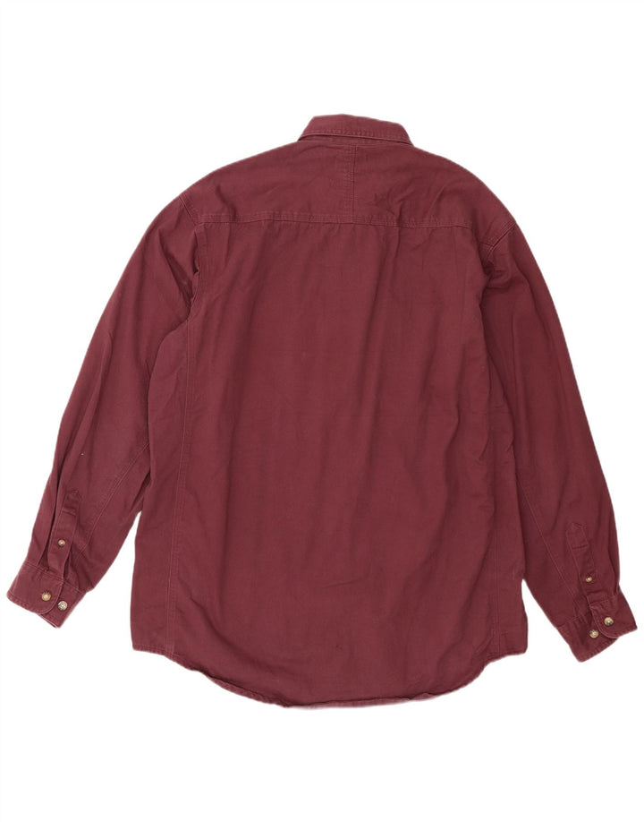 Camicia da uomo Wrangler grande in cotone bordeaux