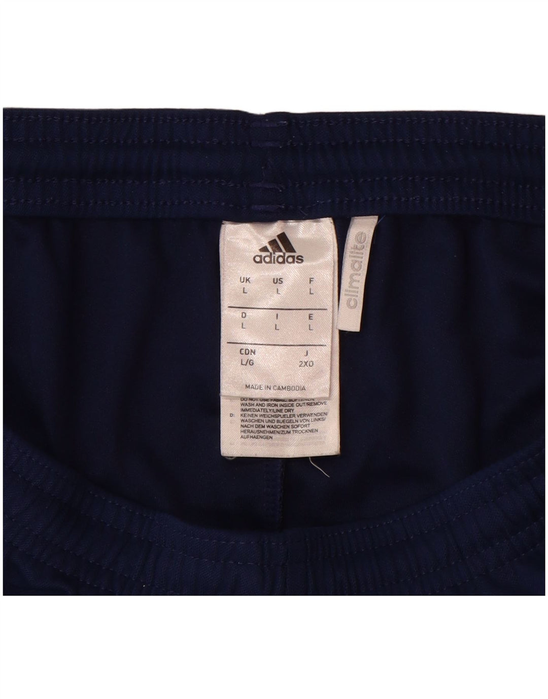 ADIDAS Mens Climalite Sport Shorts Large Navy Blue Polyester