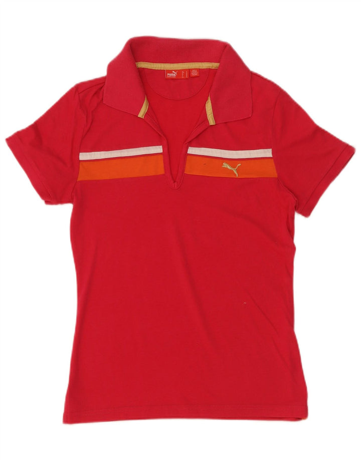Polo Puma da donna UK 12 color block rosa medio