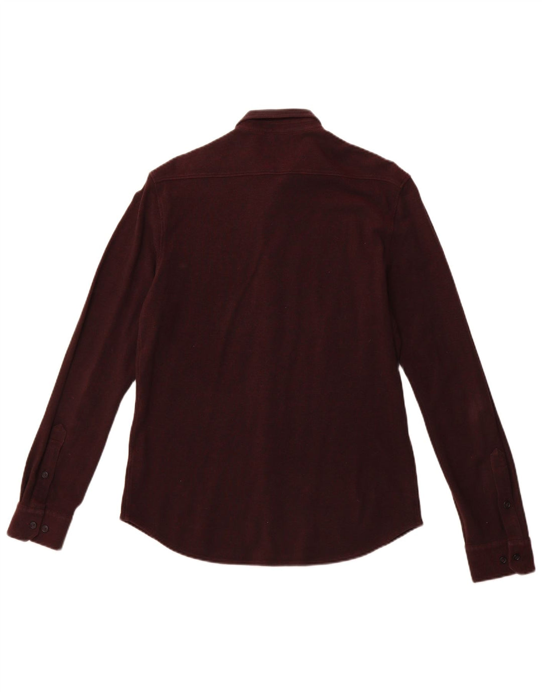 FARAH Camicia da uomo slim fit in flanella di cotone bordeaux medio