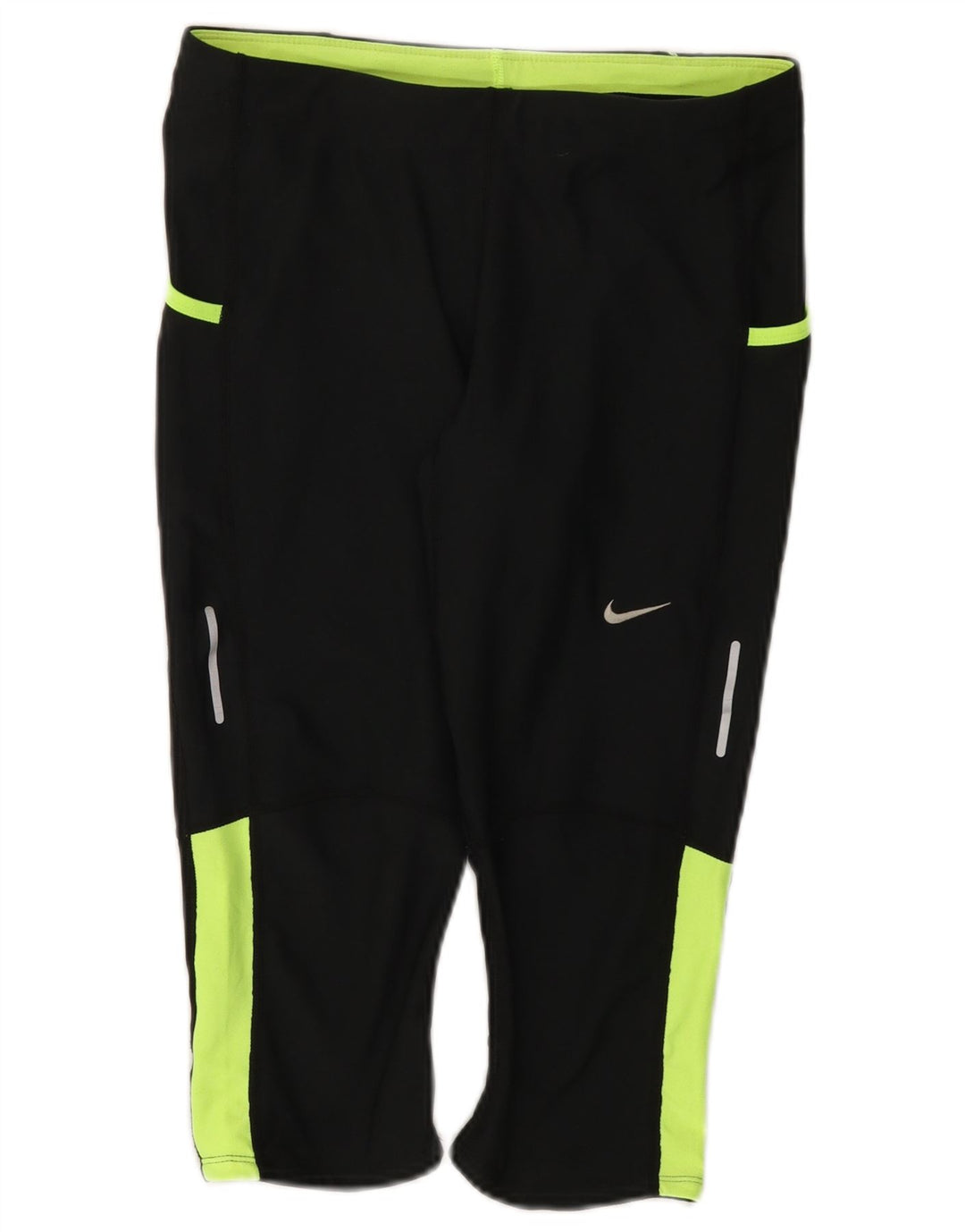 Leggings Nike Dri Fit Capri da donna UK 12 poliestere color block medio nero