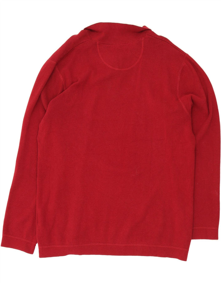 EDDIE BAUER Mens Polo Neck Jumper Sweater 2XL Red Cotton Vintage Eddie Bauer and Second-Hand Eddie Bauer from Messina Hembry 