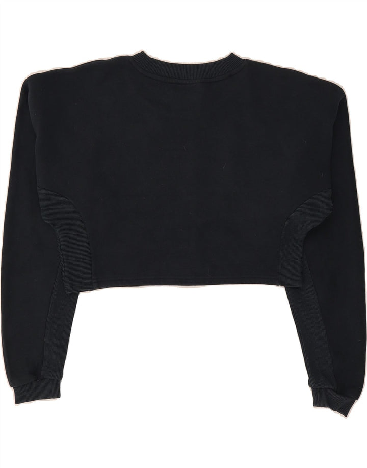 SUPERDRY Womens Warriors Graphic Sweatshirt Jumper UK 10 Small Navy Blue Vintage Superdry and Second-Hand Superdry from Messina Hembry 