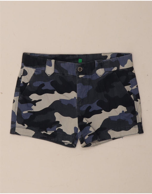 Pantaloncini chino per ragazze Benetton 10-11 anni XL W28 blu navy mimetico