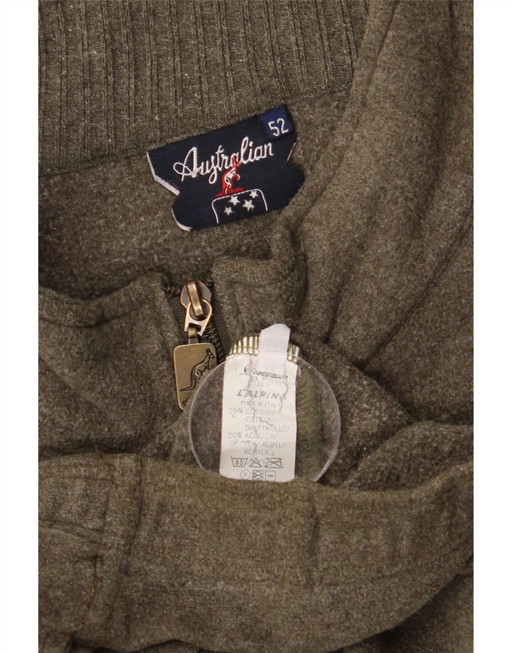 Giacca da tuta da uomo AUSTRALIAN L'ALPINA IT 52 Large in cotone kaki