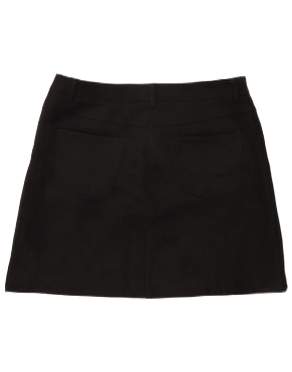 Minigonna da donna Marks & Spencer UK 14 grande W32 poliestere nero