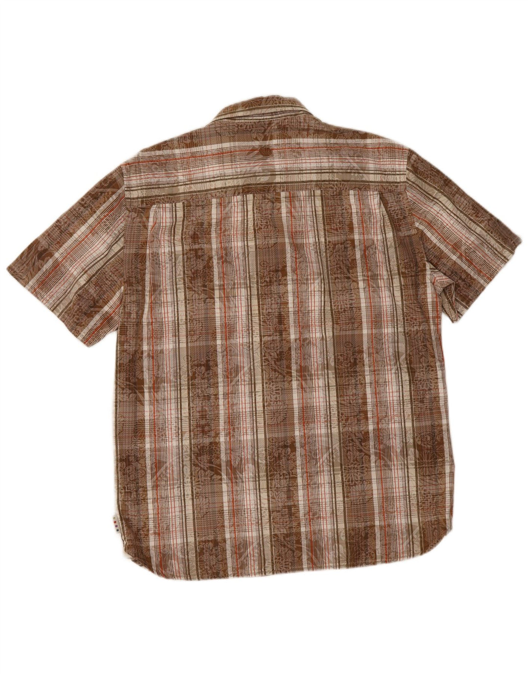Camicia a maniche corte da uomo Fat Face in cotone a quadri marrone medio