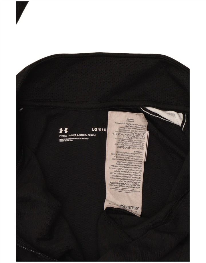 Giacca da ginnastica aderente da uomo Under Armour grande color block nero