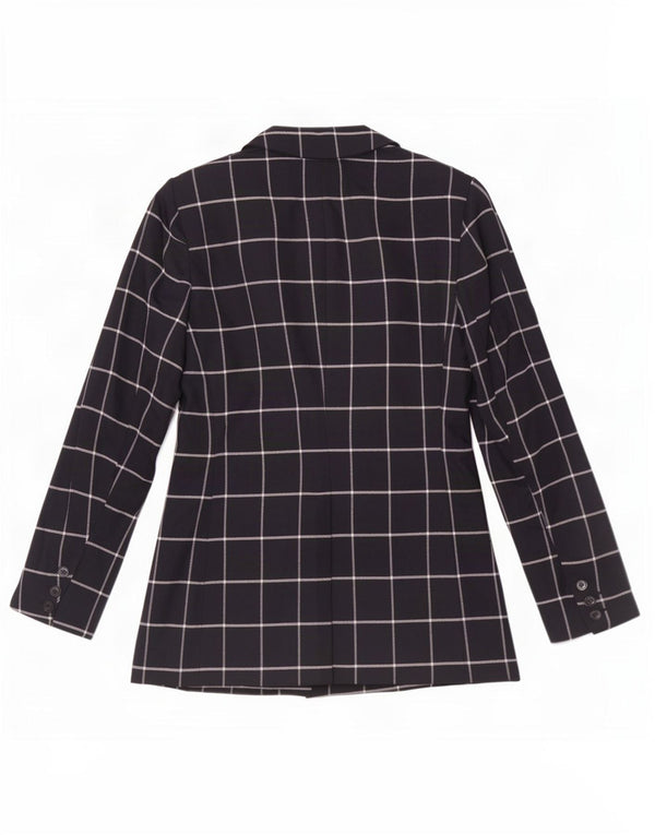 Giacca blazer da donna Marks & Spencer UK 12 medio blu navy a quadri