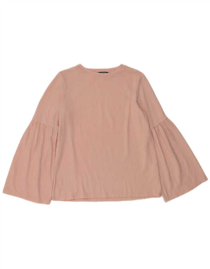 Camicetta a maniche lunghe Zara Trafaluc da donna UK 14 Poliestere rosa medio