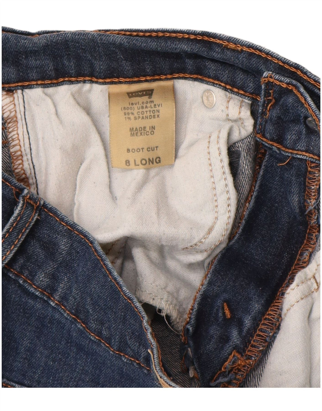 Levi's Donna 515 Bootcut Jeans US 8 Medio W28 L34 Cotone Blu