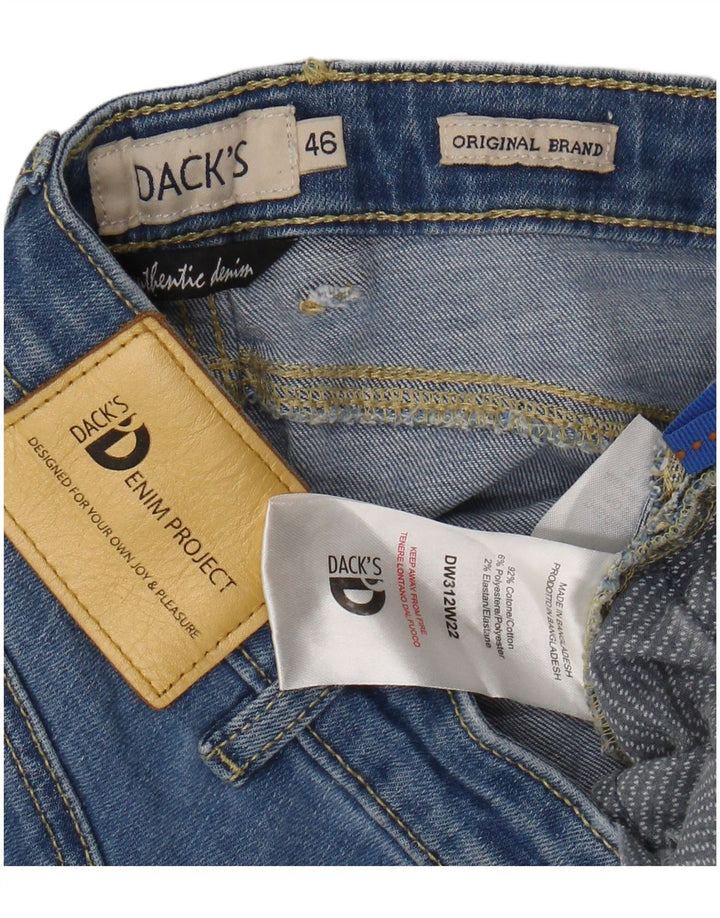 Jeans slim ritagliati da uomo di Dack EU 46 Small W30 L26 cotone blu