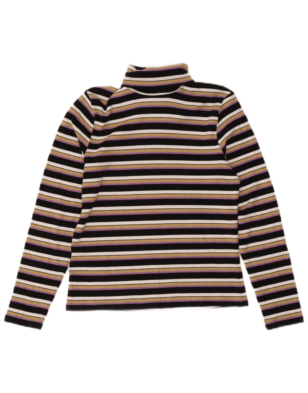 Marks & Spencer Top da donna a maniche lunghe UK 14 medio a righe multicolore