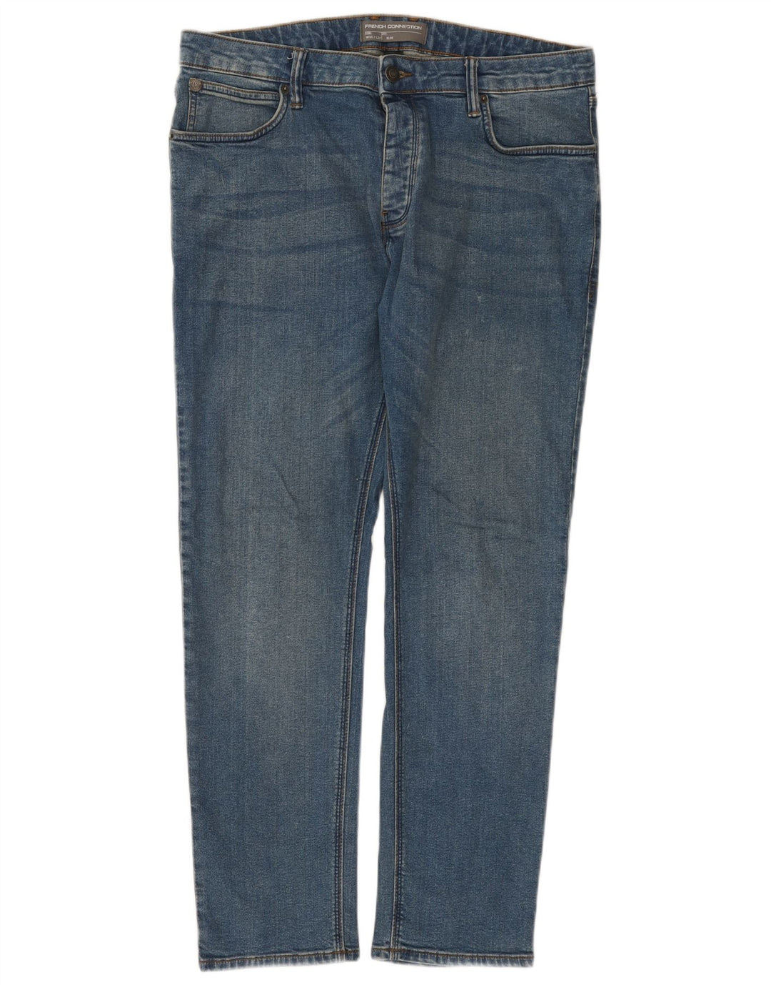 FRENCH CONNECTION Jeans slim da uomo W36 L29 cotone blu