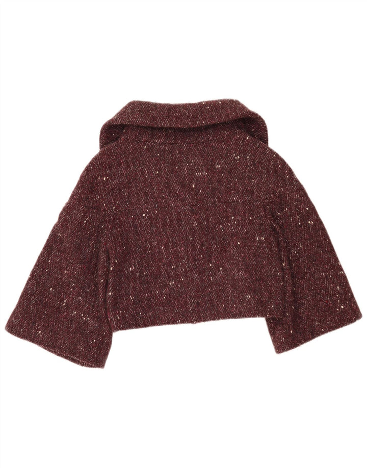 Giacca Bolero da donna Benetton IT 42 Lana screziata bordeaux medio
