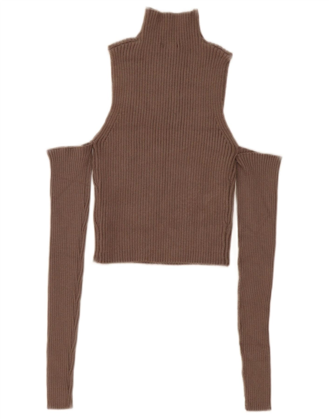Maglione Zara da donna con collo alto e spalle scoperte, maglione UK 8 piccolo grigio