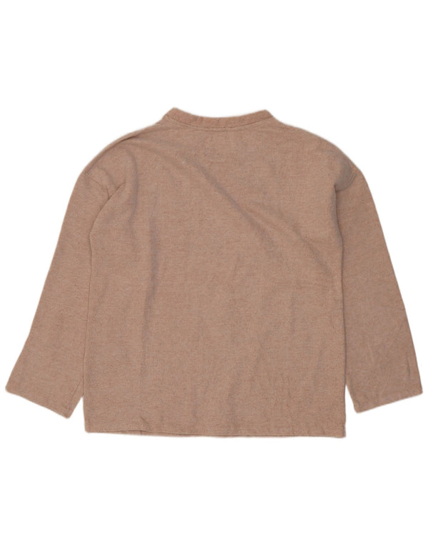 Top Zara Trafaluc da donna oversize a maniche lunghe UK 10 Small Rosa