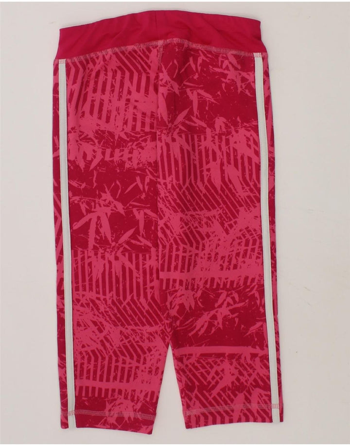 ADIDAS Girls Climalite Abstract Pattern Capri Leggings 9-10 Years  Pink Vintage Adidas and Second-Hand Adidas from Messina Hembry 