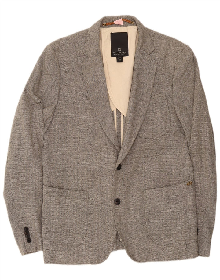 Giacca blazer da uomo a 2 bottoni Scotch & Soda IT 50 grande grigia