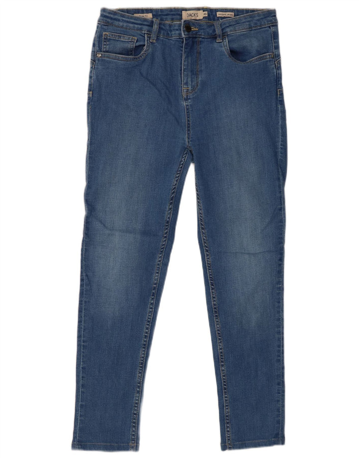 Jeans slim ritagliati da uomo di Dack EU 46 Small W30 L26 cotone blu