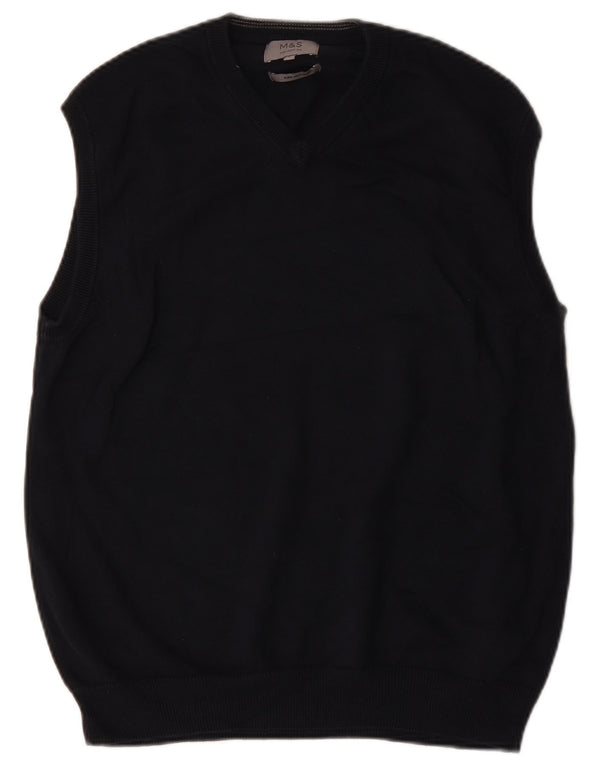 Canotta da uomo Marks & Spencer grande in cotone blu navy