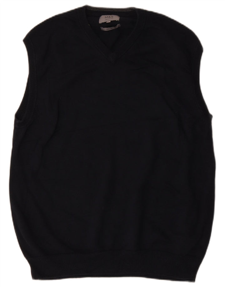 Canotta da uomo Marks & Spencer grande in cotone blu navy