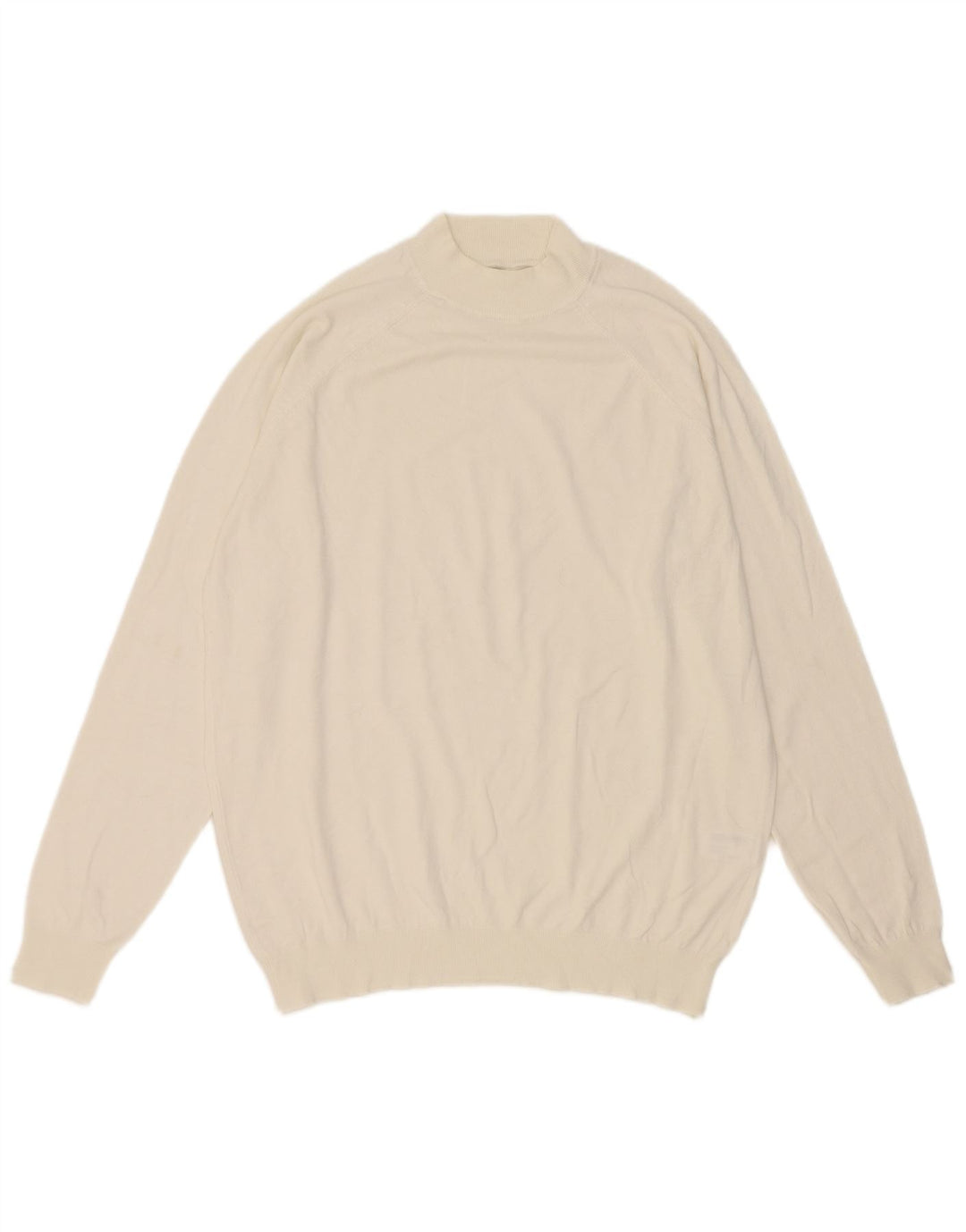 Maglione Zara da uomo con collo alto in viscosa bianca media