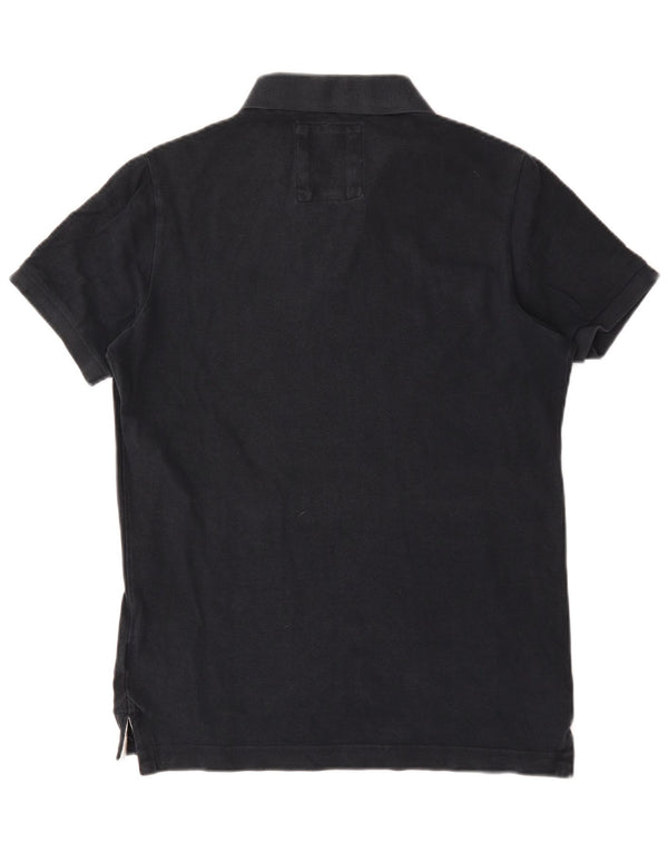 Polo da uomo Superdry Large in cotone blu navy