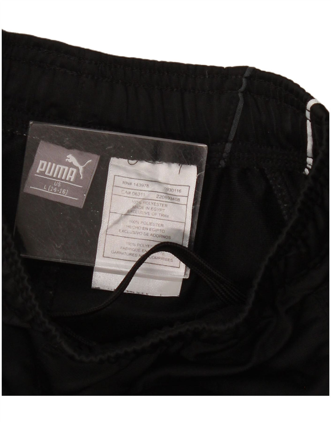 Pantaloni della tuta da ragazzo PUMA 11-12 anni Large in poliestere nero