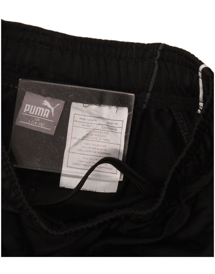 Pantaloni della tuta da ragazzo PUMA 11-12 anni Large in poliestere nero