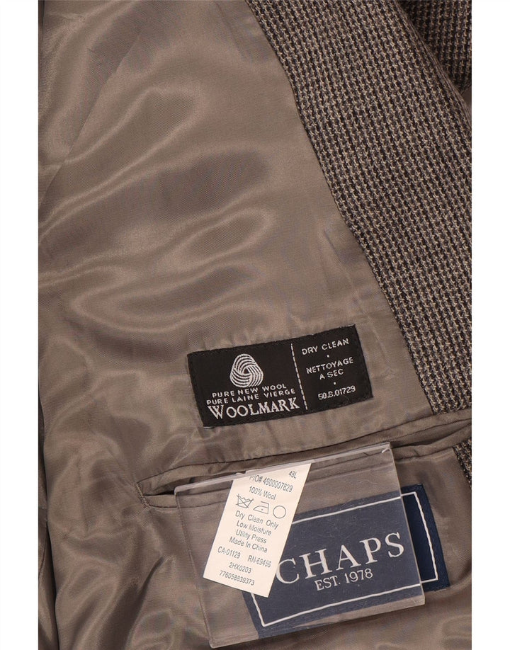 Giacca blazer a 2 bottoni da uomo Chaps UK 48 3XL lana grigia