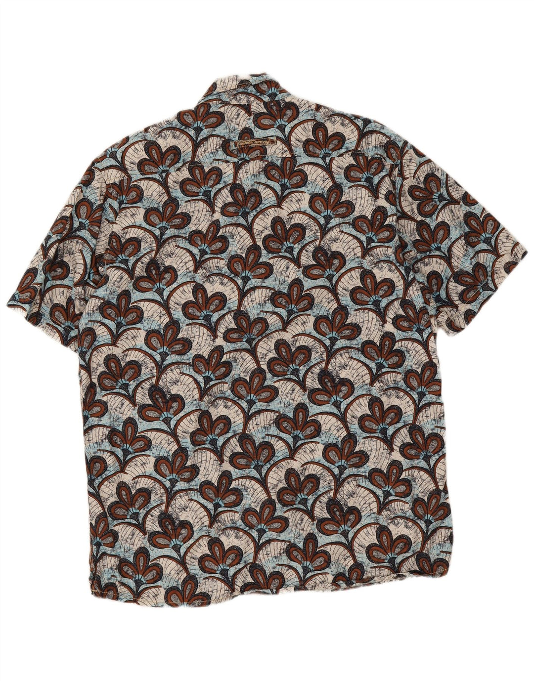 Camicia da uomo a maniche corte, vestibilità regolare, Camel Active, grande, floreale multicolore