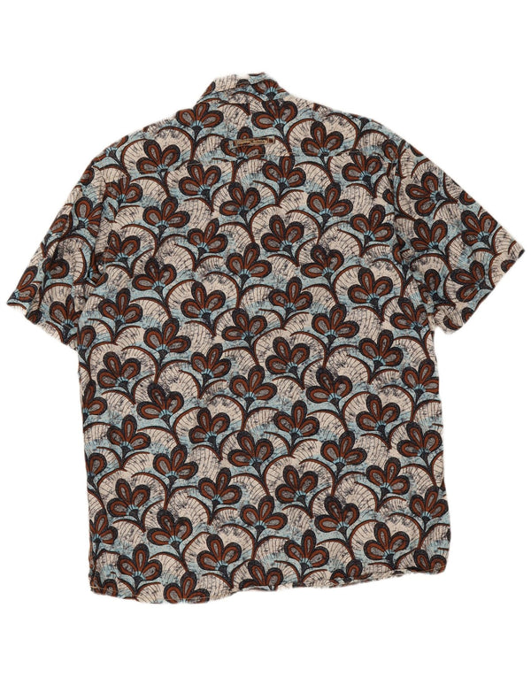 Camel Active Mens Short Sleeve Regular Fit Shirt Large Multicoloured Floral