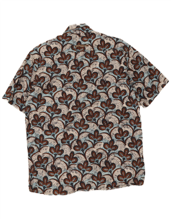 Camicia da uomo a maniche corte, vestibilità regolare, Camel Active, grande, floreale multicolore
