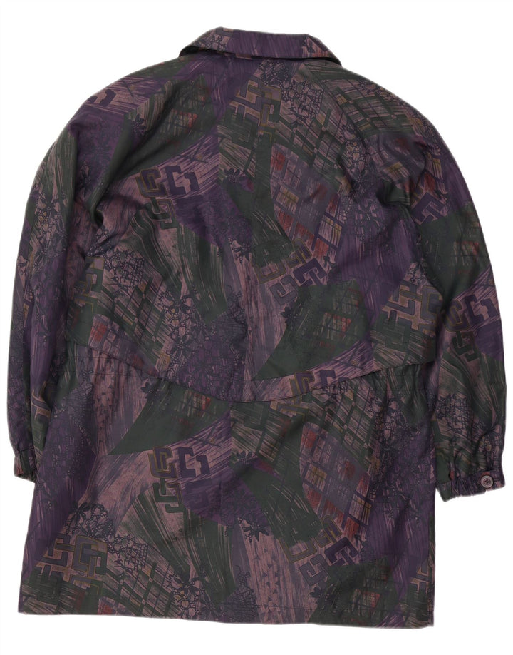 Cappotto vintage da donna a vento EU 38 medio multicolore geometrico