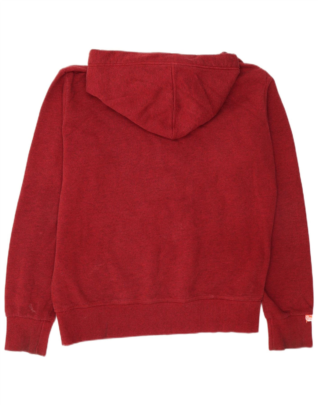 Felpa con cappuccio da uomo SUPERDRY XL in cotone screziato bordeaux