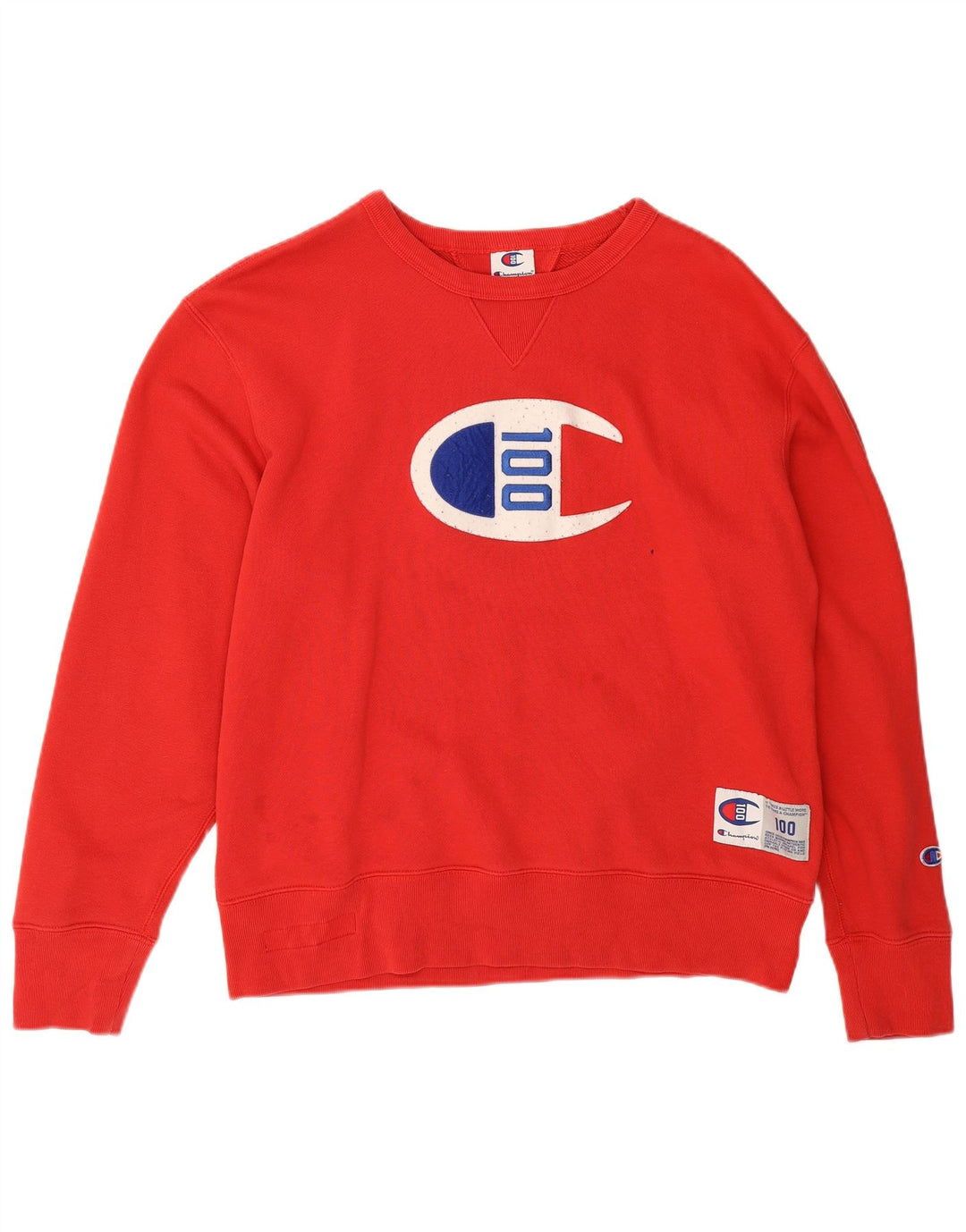 Felpa grafica da uomo Champion Felpa grande in cotone rosso